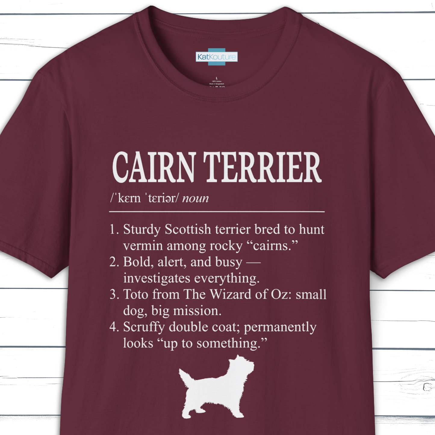 Cairn Terrier Definition T-Shirt Dictionary Dogs Collection