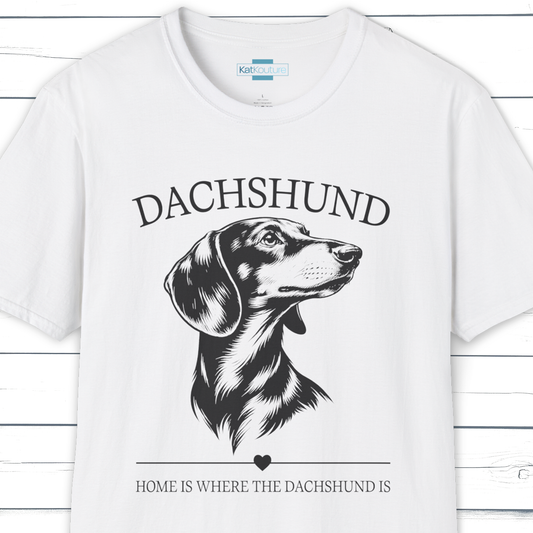 Dachshund T-Shirt – Home Is Where The Dachshund Is