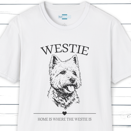 Westie T-Shirt – Home Is Where The Westie Is