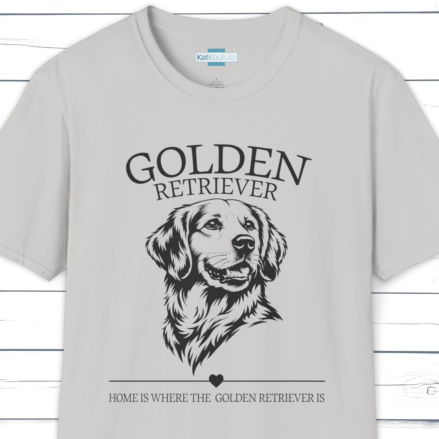 Golden Retriever T-Shirt – Home Is Where The Golden Retriever Is