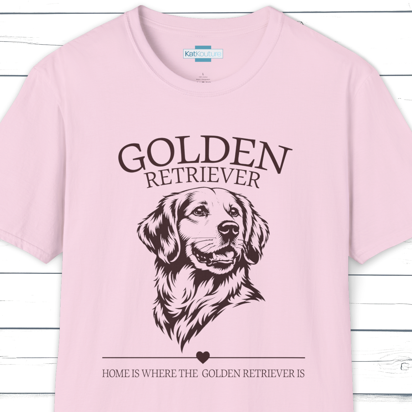 Golden Retriever T-Shirt – Home Is Where The Golden Retriever Is