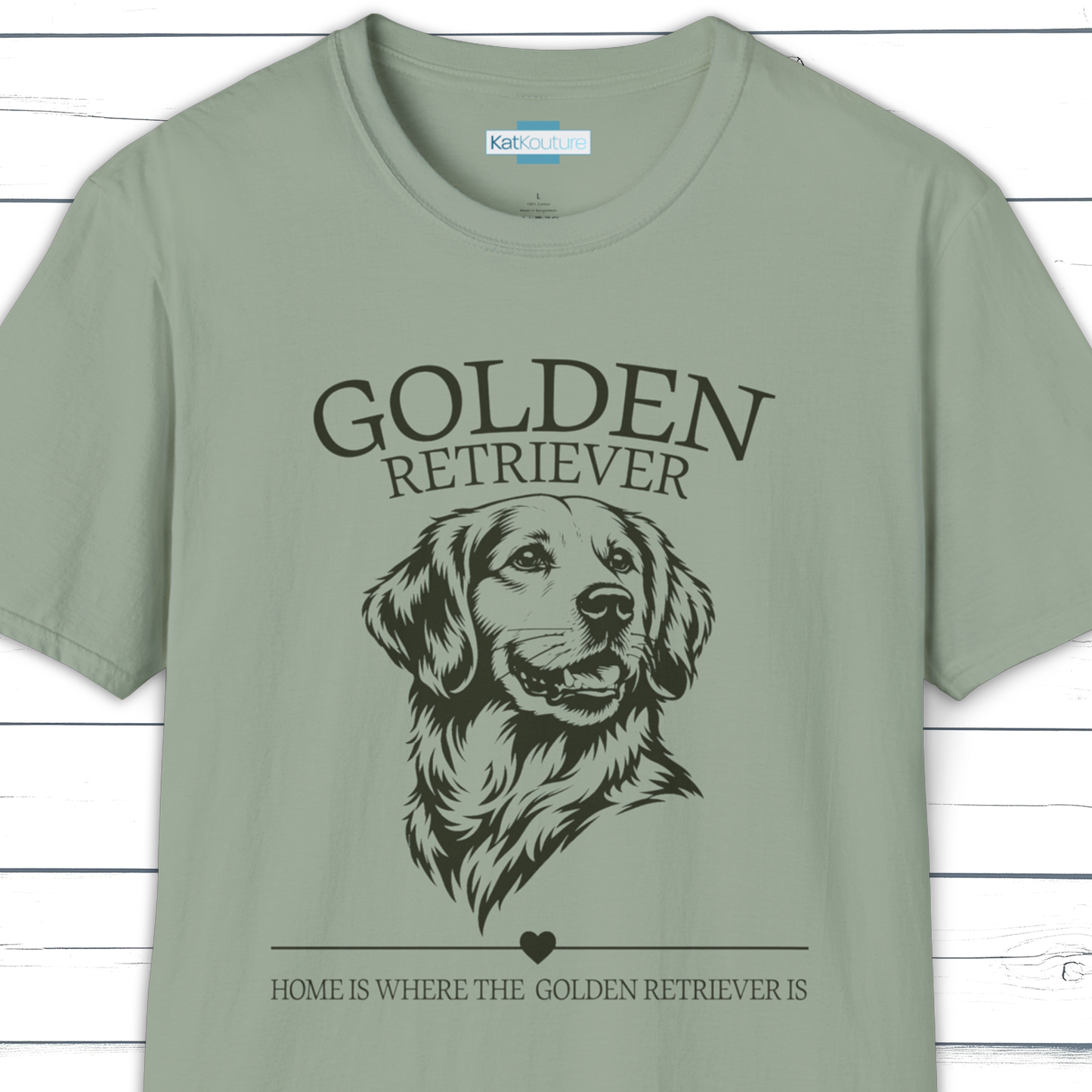Golden Retriever T-Shirt – Home Is Where The Golden Retriever Is