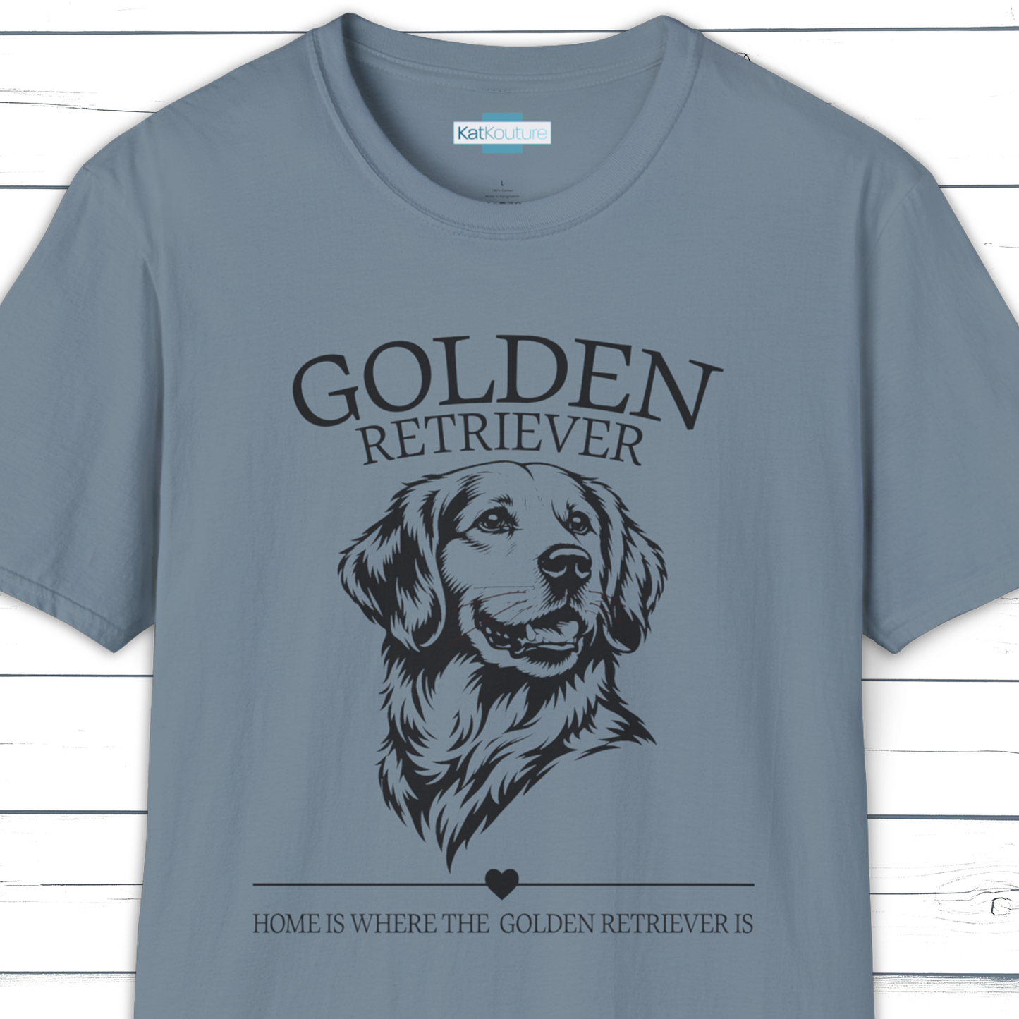 Golden Retriever T-Shirt – Home Is Where The Golden Retriever Is