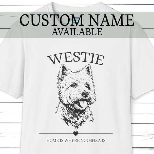 Custom Dog Name T-Shirt – Home Is Where _____ Is