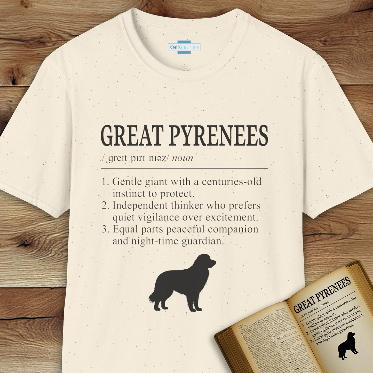 Great Pyrenees Definition T-Shirt Dictionary Dogs Collection