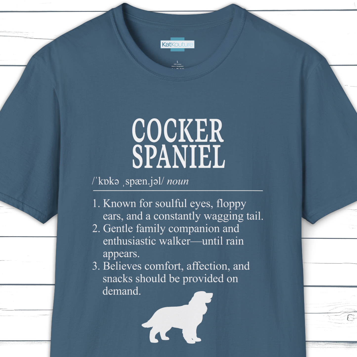 Cocker Spaniel Definition T-Shirt Dictionary Dogs Collection