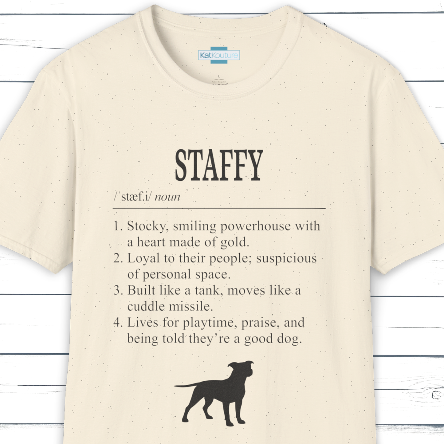 Staffy Definition T-Shirt Dictionary Dogs Collection