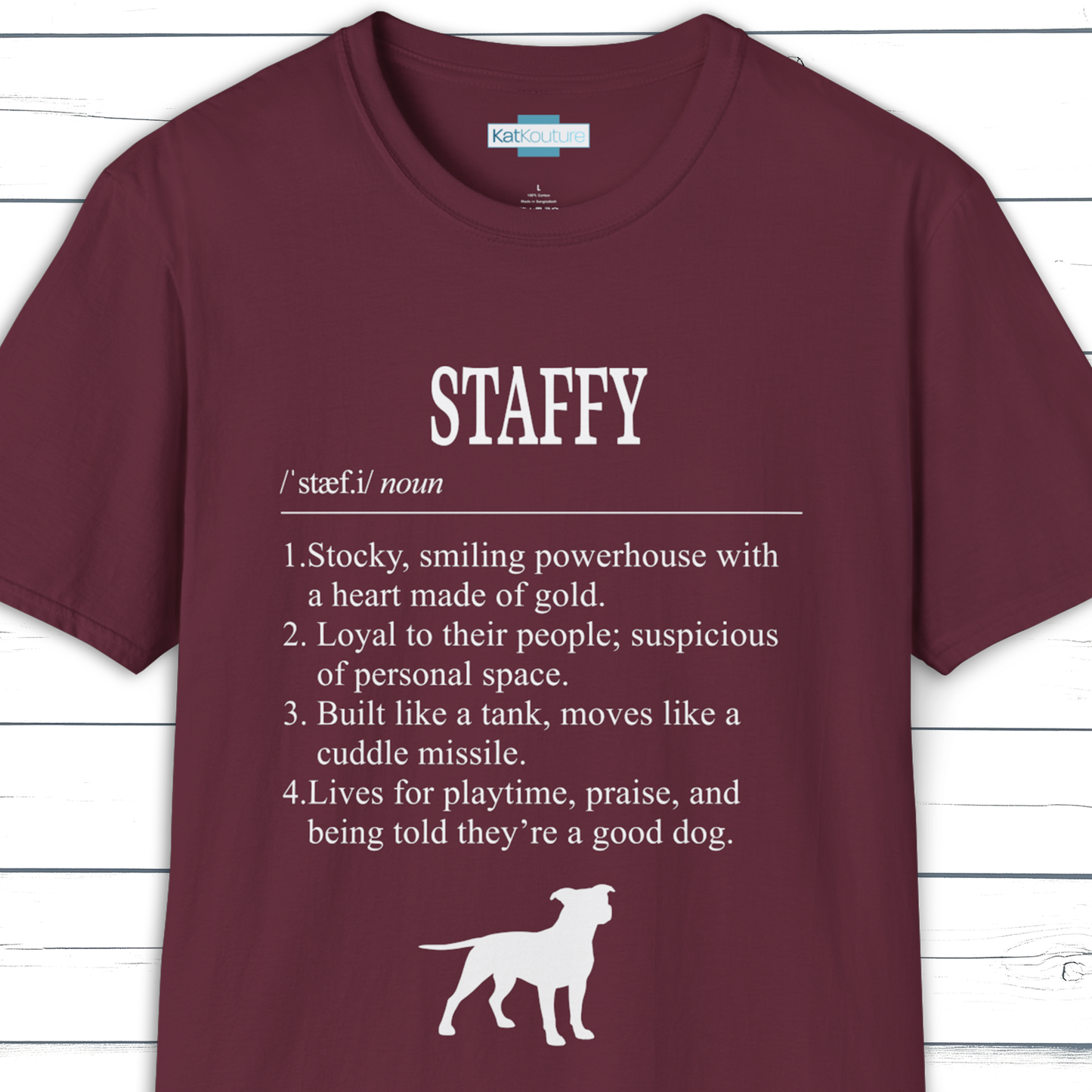 Staffy Definition T-Shirt Dictionary Dogs Collection
