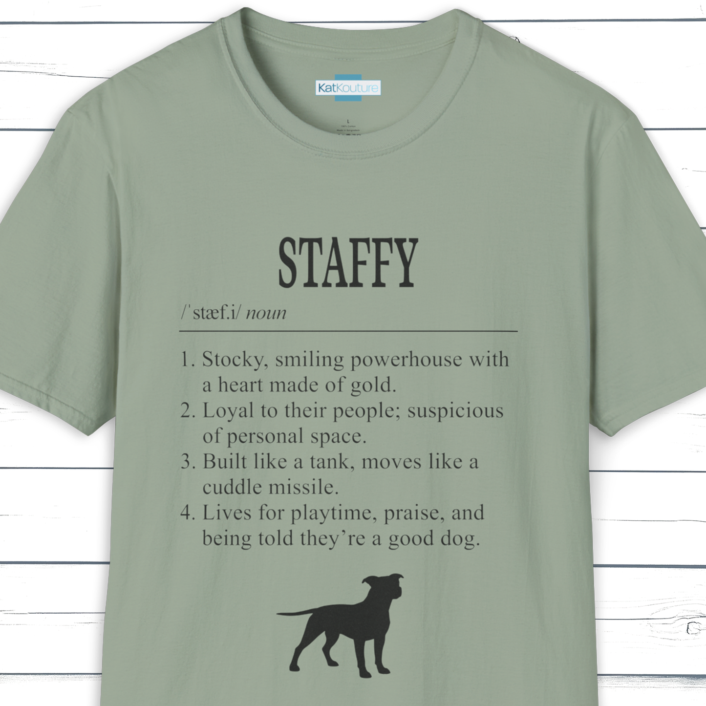 Staffy Definition T-Shirt Dictionary Dogs Collection