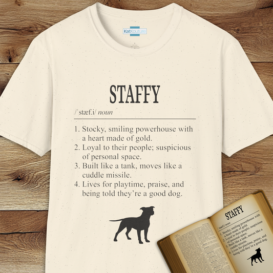 Staffy Definition T-Shirt Dictionary Dogs Collection