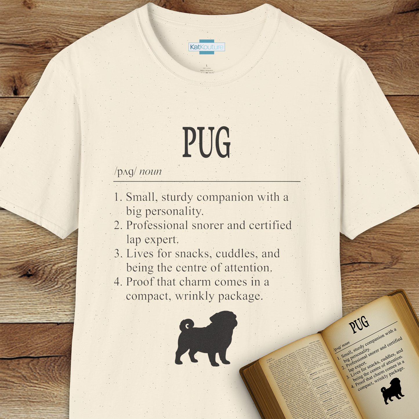 Pug Definition T-Shirt Dictionary Dogs Collection