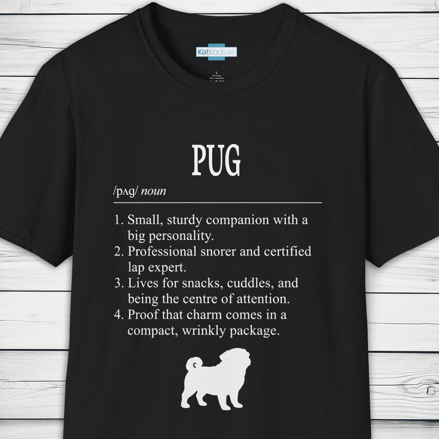 Pug Definition T-Shirt Dictionary Dogs Collection