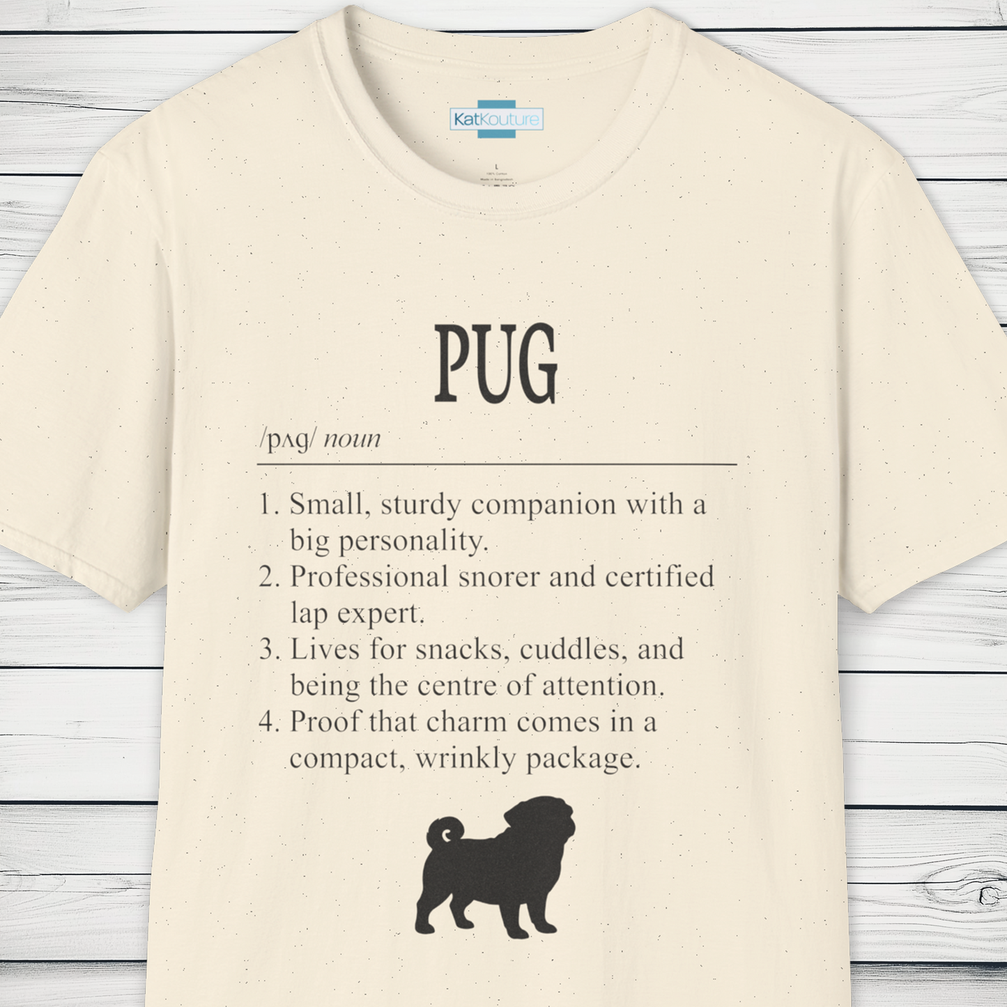 Pug Definition T-Shirt Dictionary Dogs Collection