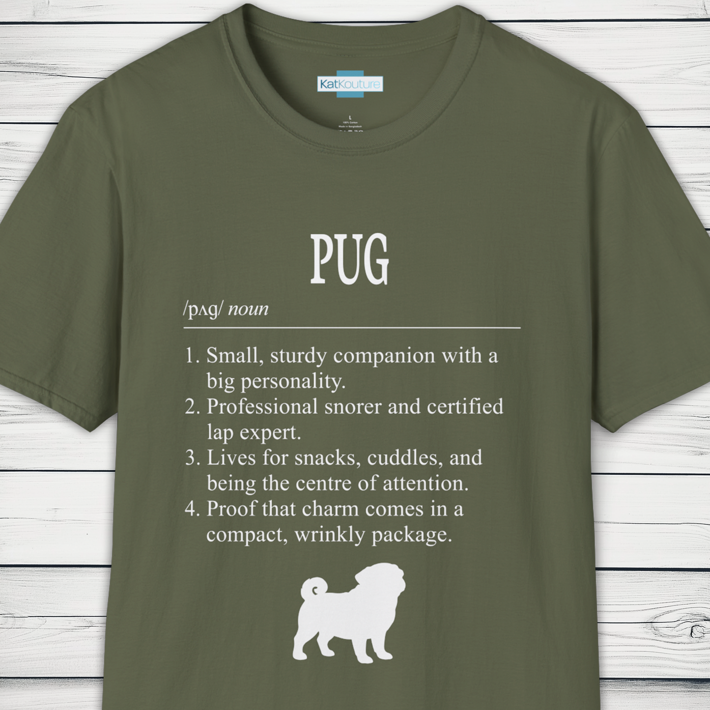 Pug Definition T-Shirt Dictionary Dogs Collection