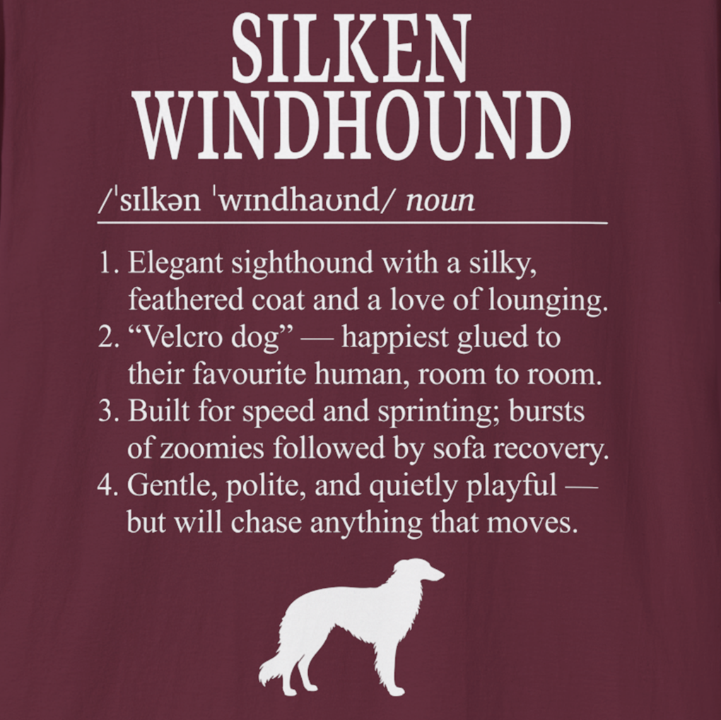 Silken Windhound Definition T-Shirt Dictionary Dogs Collection