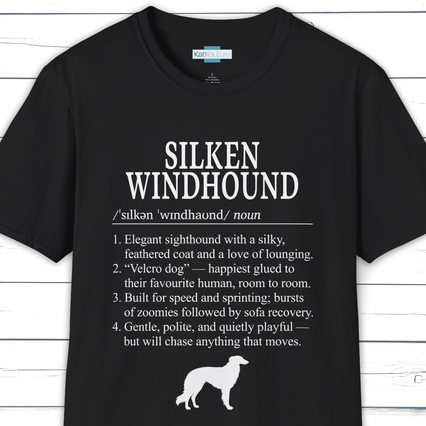 Silken Windhound Definition T-Shirt Dictionary Dogs Collection