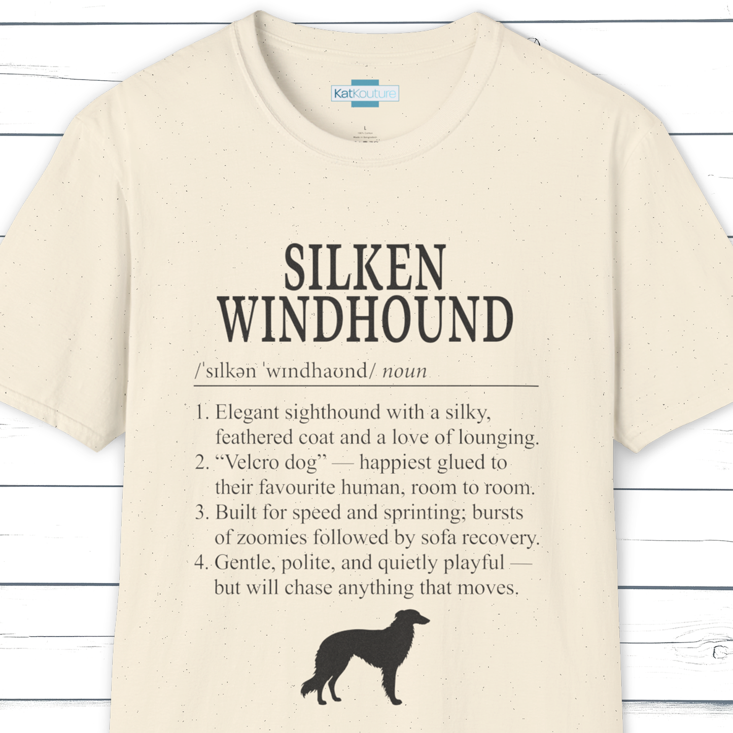 Silken Windhound Definition T-Shirt Dictionary Dogs Collection