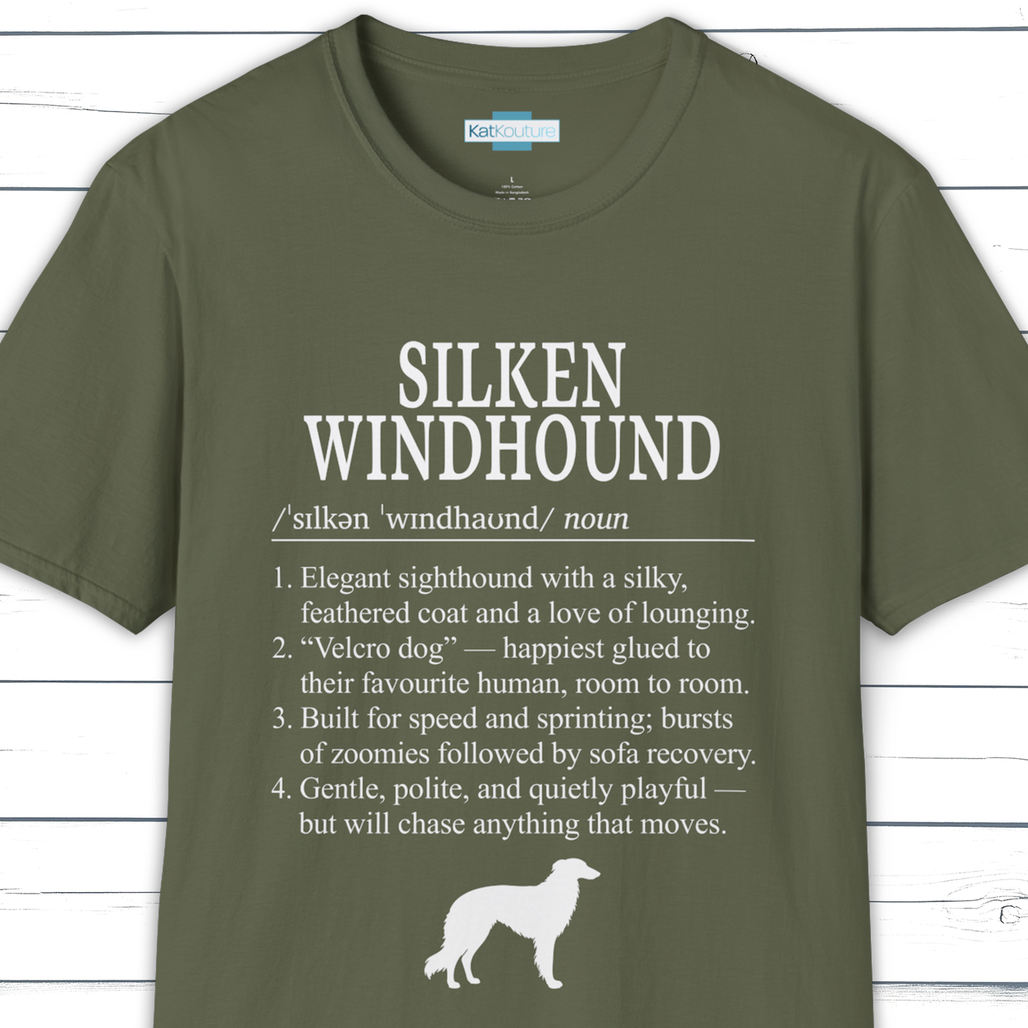 Silken Windhound Definition T-Shirt Dictionary Dogs Collection