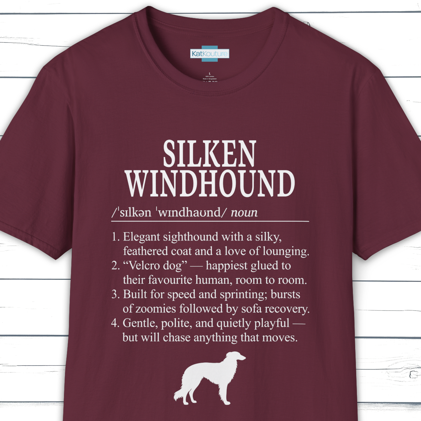 Silken Windhound Definition T-Shirt Dictionary Dogs Collection