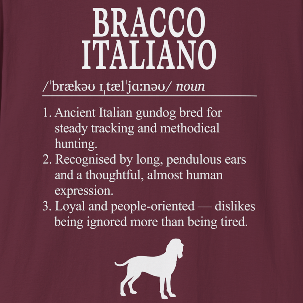 Bracco Italiano Definition T-Shirt Dictionary Dogs Collection