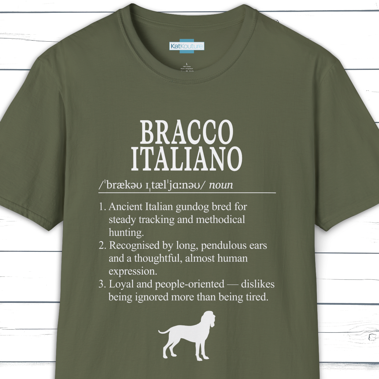 Bracco Italiano Definition T-Shirt Dictionary Dogs Collection