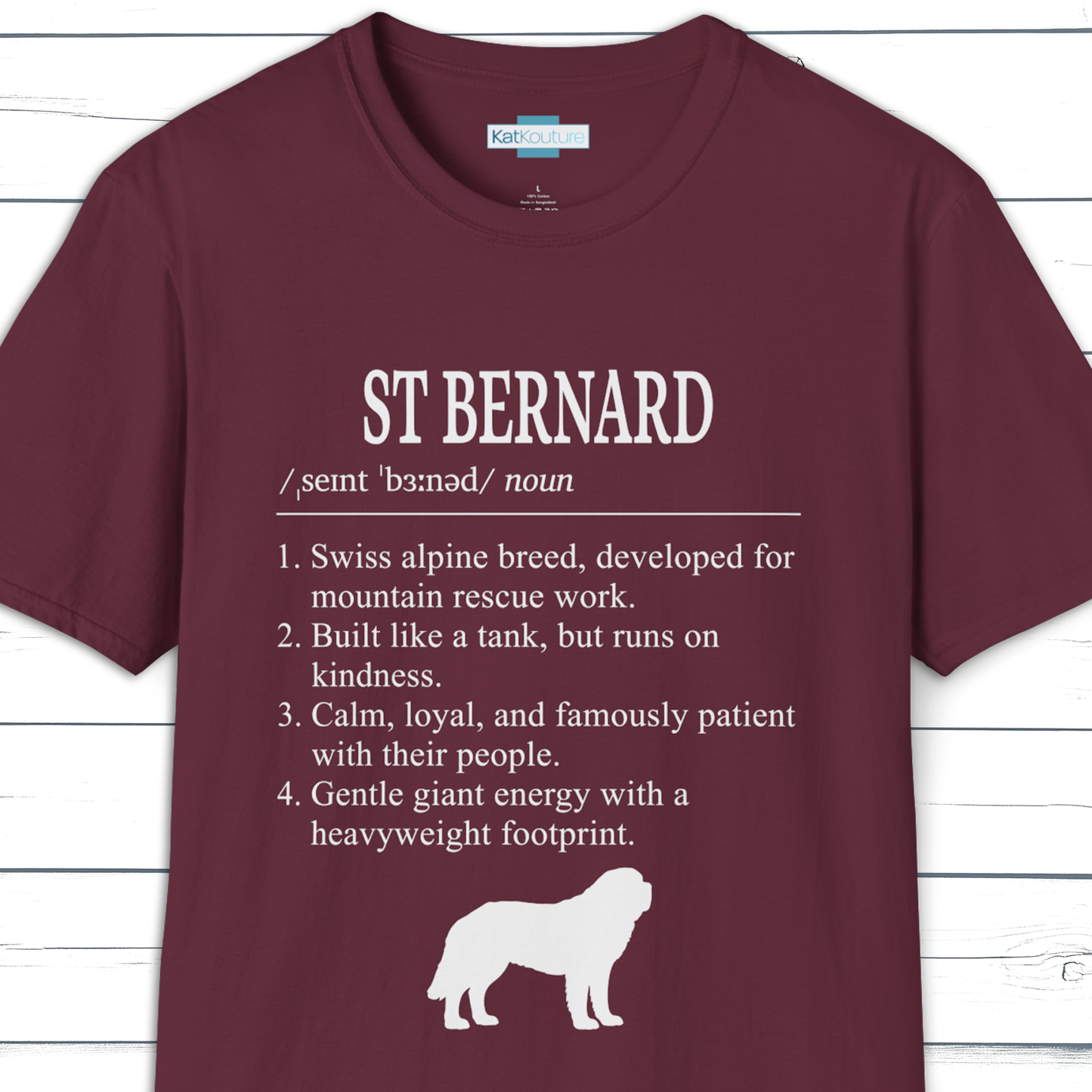 St Bernard Definition T-Shirt Dictionary Dogs Collection