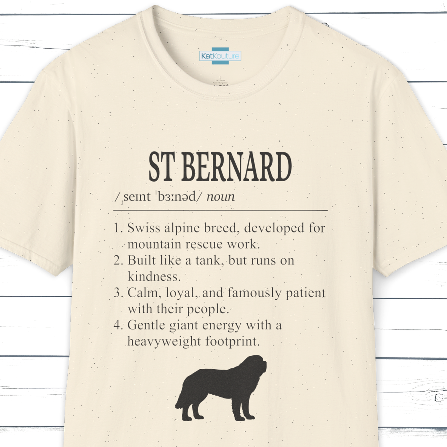 St Bernard Definition T-Shirt Dictionary Dogs Collection