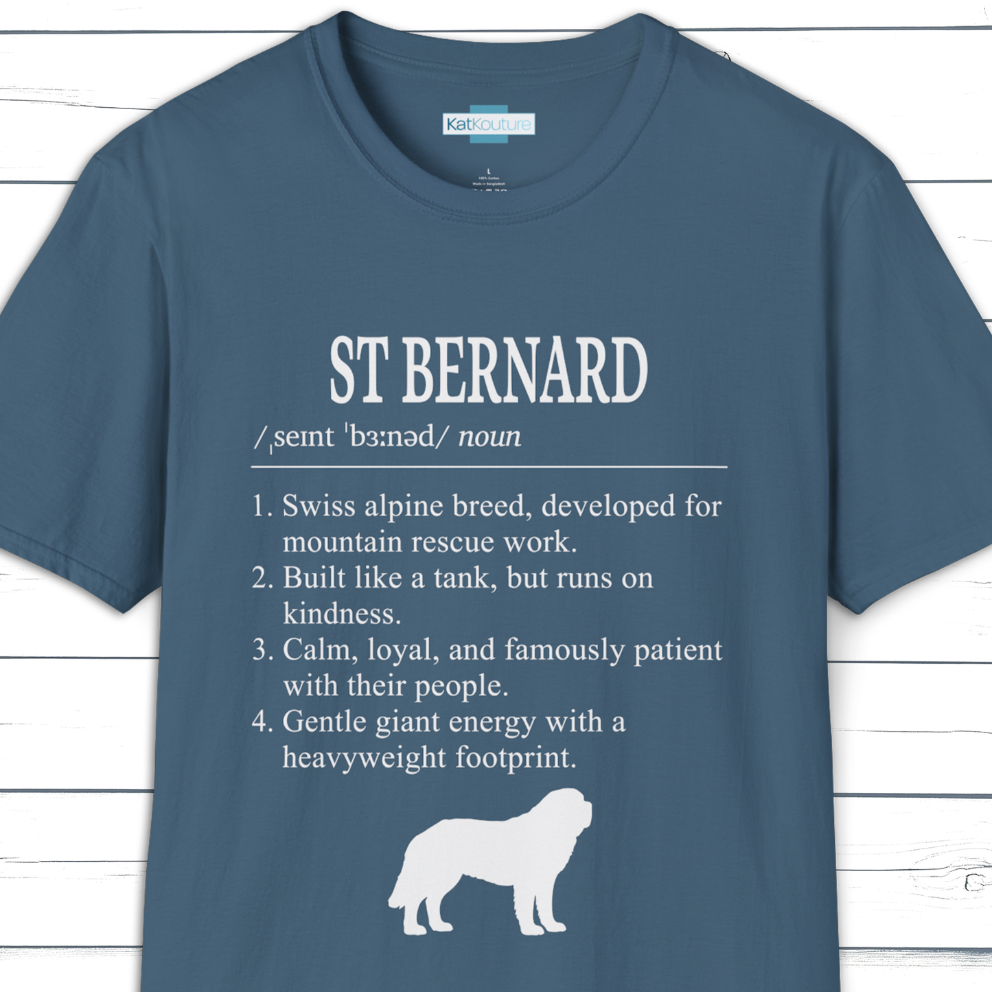 St Bernard Definition T-Shirt Dictionary Dogs Collection
