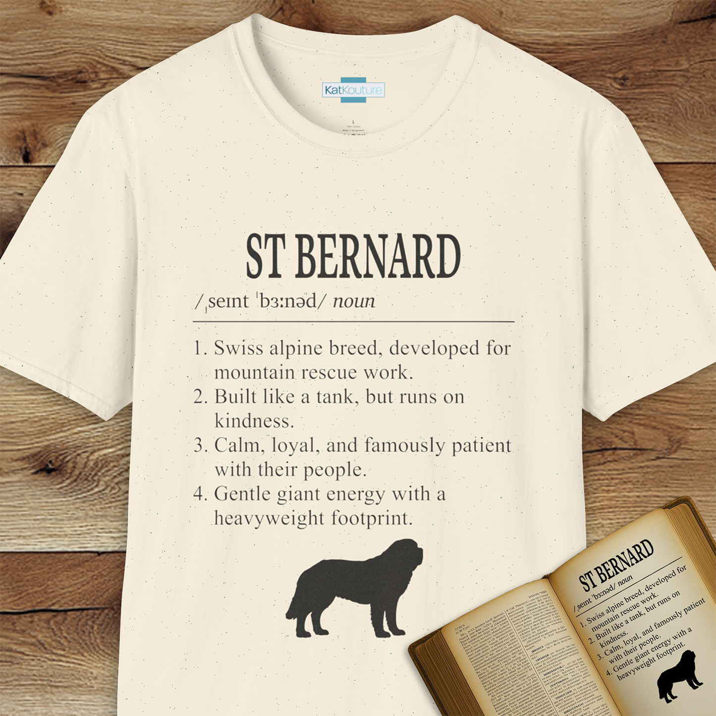St Bernard Definition T-Shirt Dictionary Dogs Collection