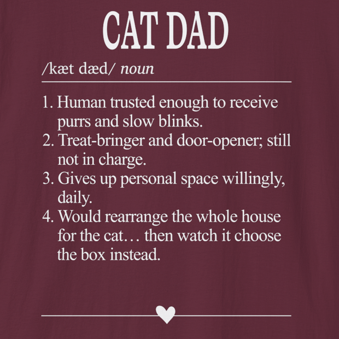 Cat Dad Dictionary Definition T-Shirt