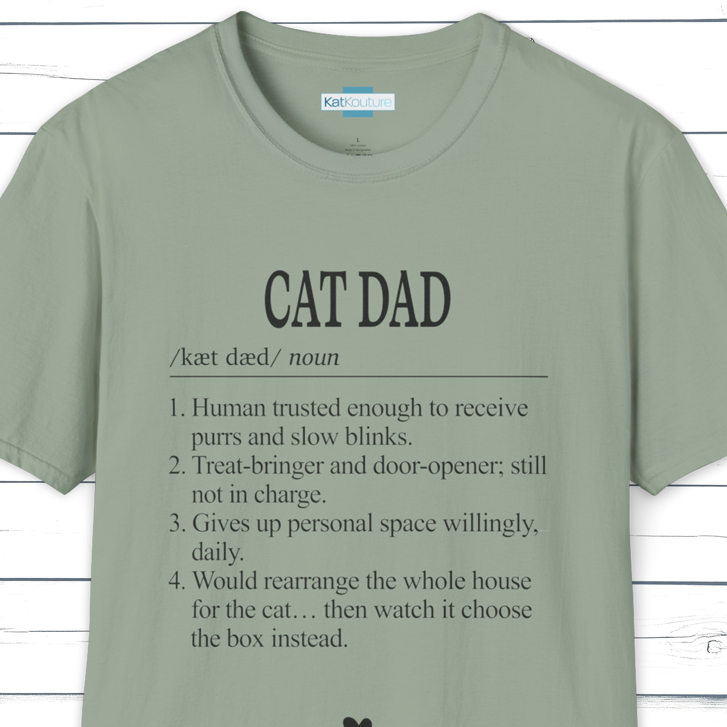Cat Dad Dictionary Definition T-Shirt