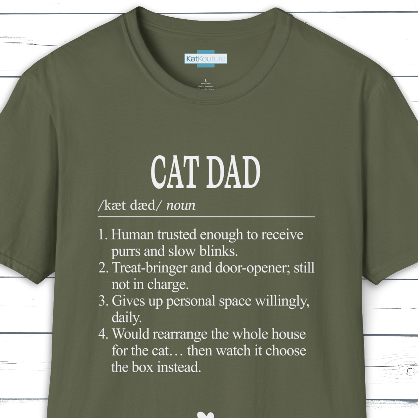 Cat Dad Dictionary Definition T-Shirt