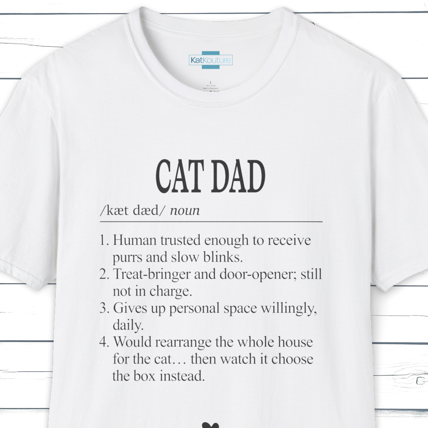 Cat Dad Dictionary Definition T-Shirt