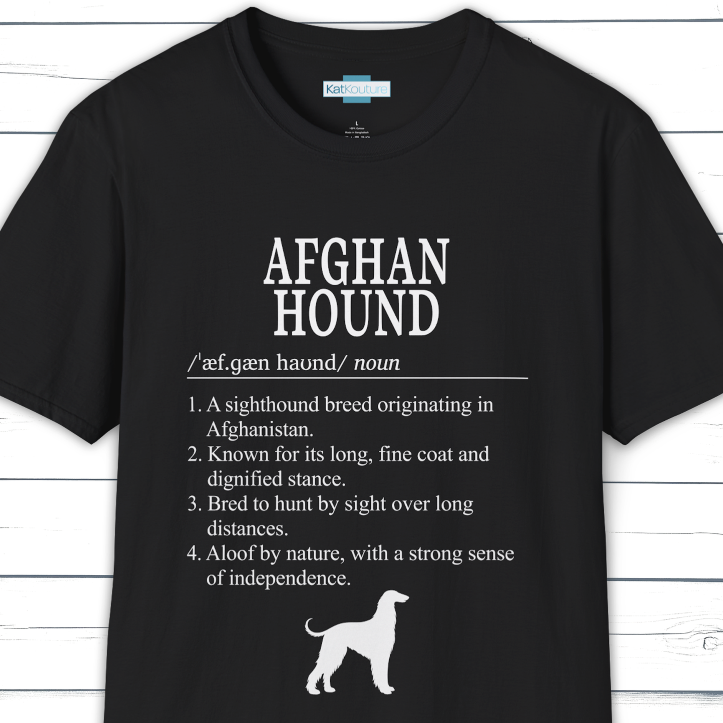 Afghan Hound Definition T-Shirt Dictionary Dogs Collection