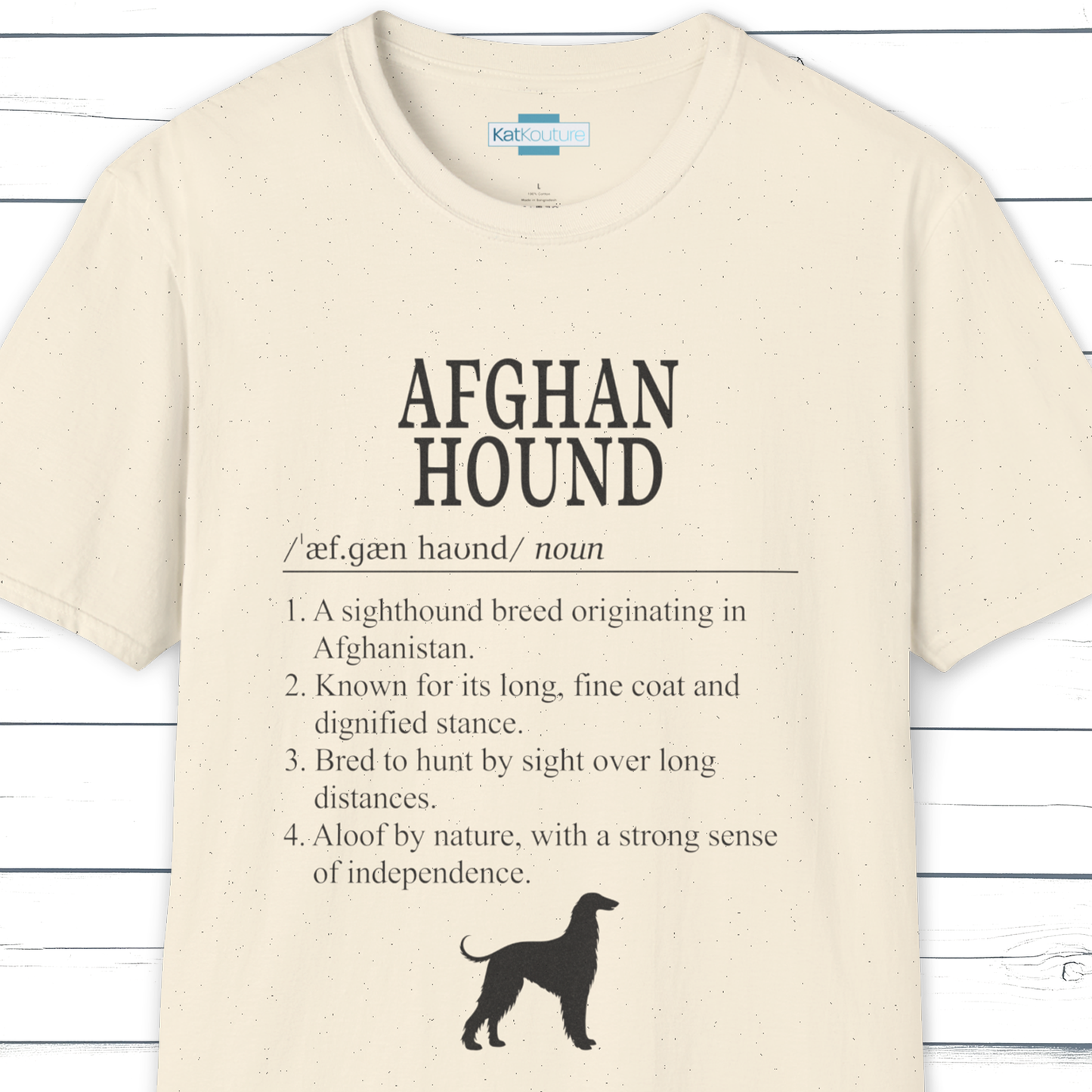 Afghan Hound Definition T-Shirt Dictionary Dogs Collection