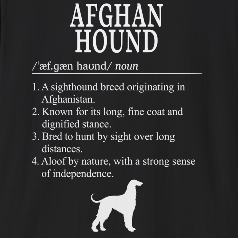 Afghan Hound Definition T-Shirt Dictionary Dogs Collection