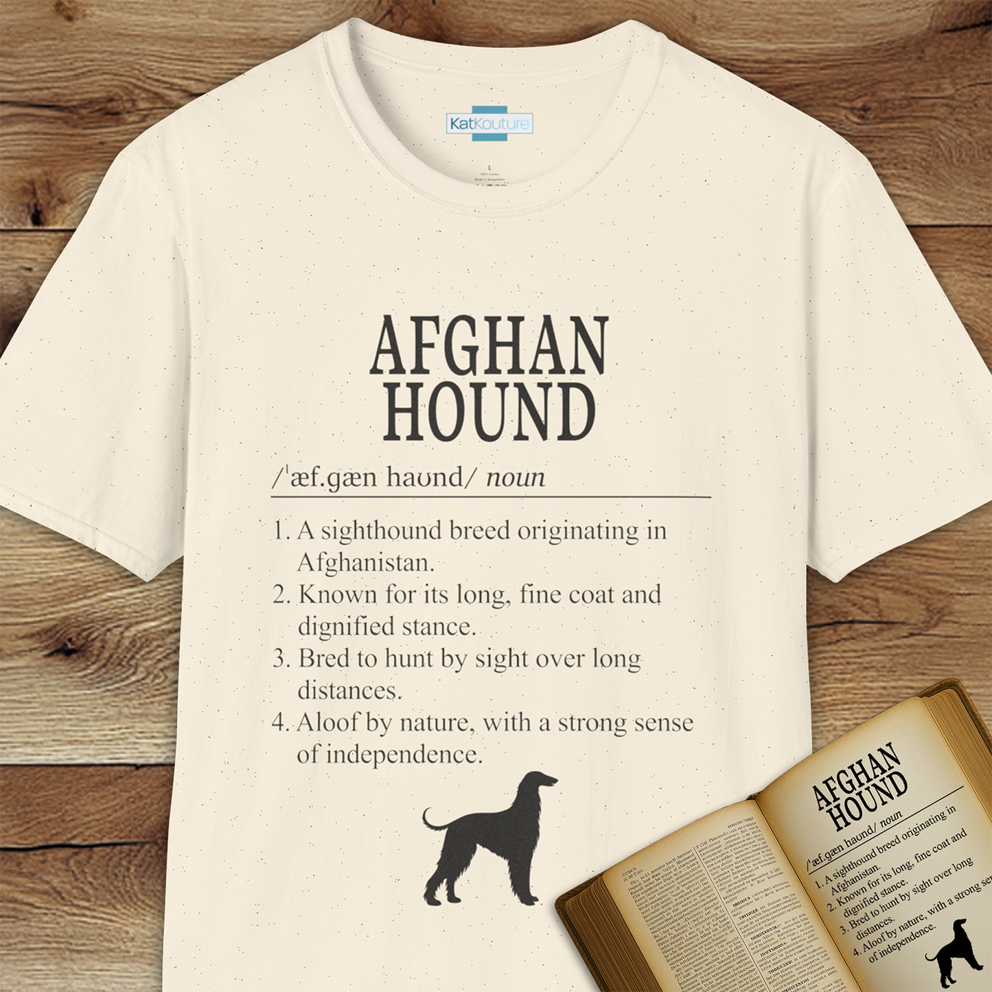 Afghan Hound Definition T-Shirt Dictionary Dogs Collection