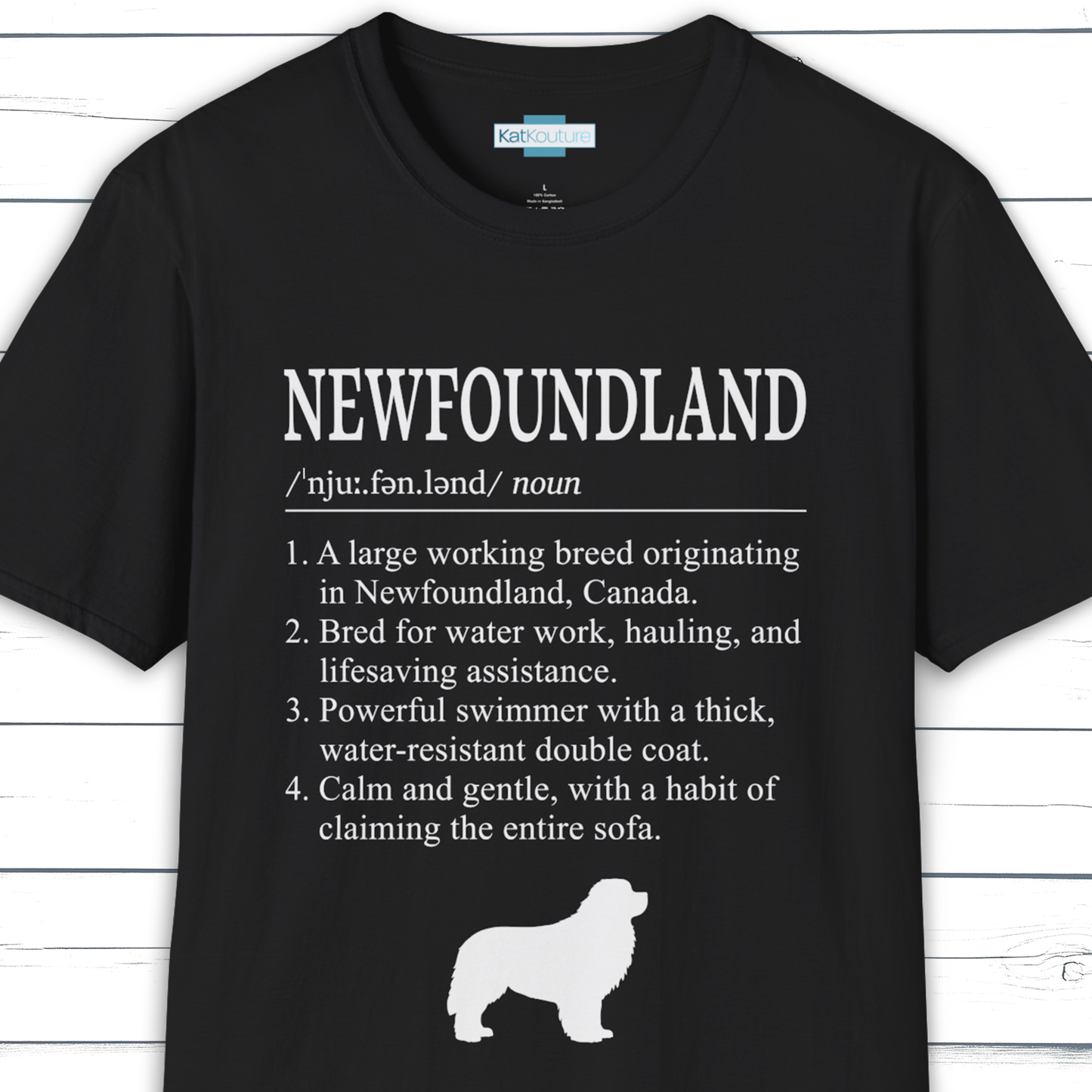 Newfoundland Definition T-Shirt Dictionary Dogs Collection