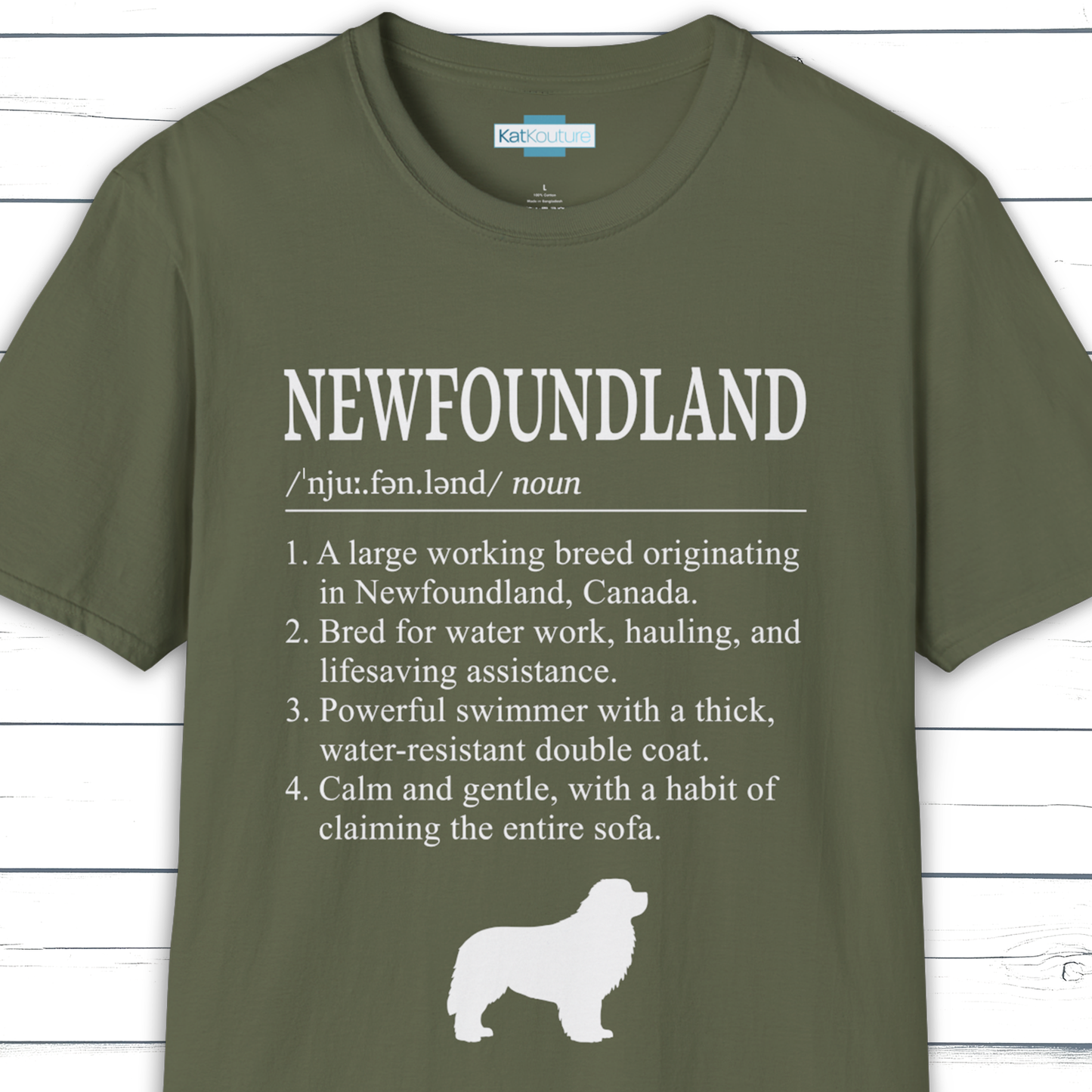 Newfoundland Definition T-Shirt Dictionary Dogs Collection