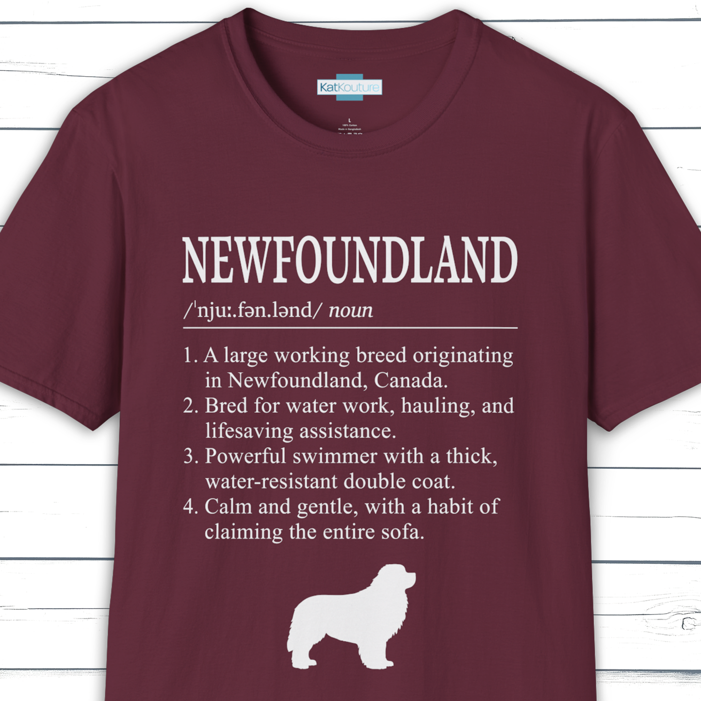 Newfoundland Definition T-Shirt Dictionary Dogs Collection