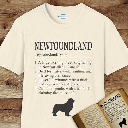 Newfoundland Definition T-Shirt Dictionary Dogs Collection