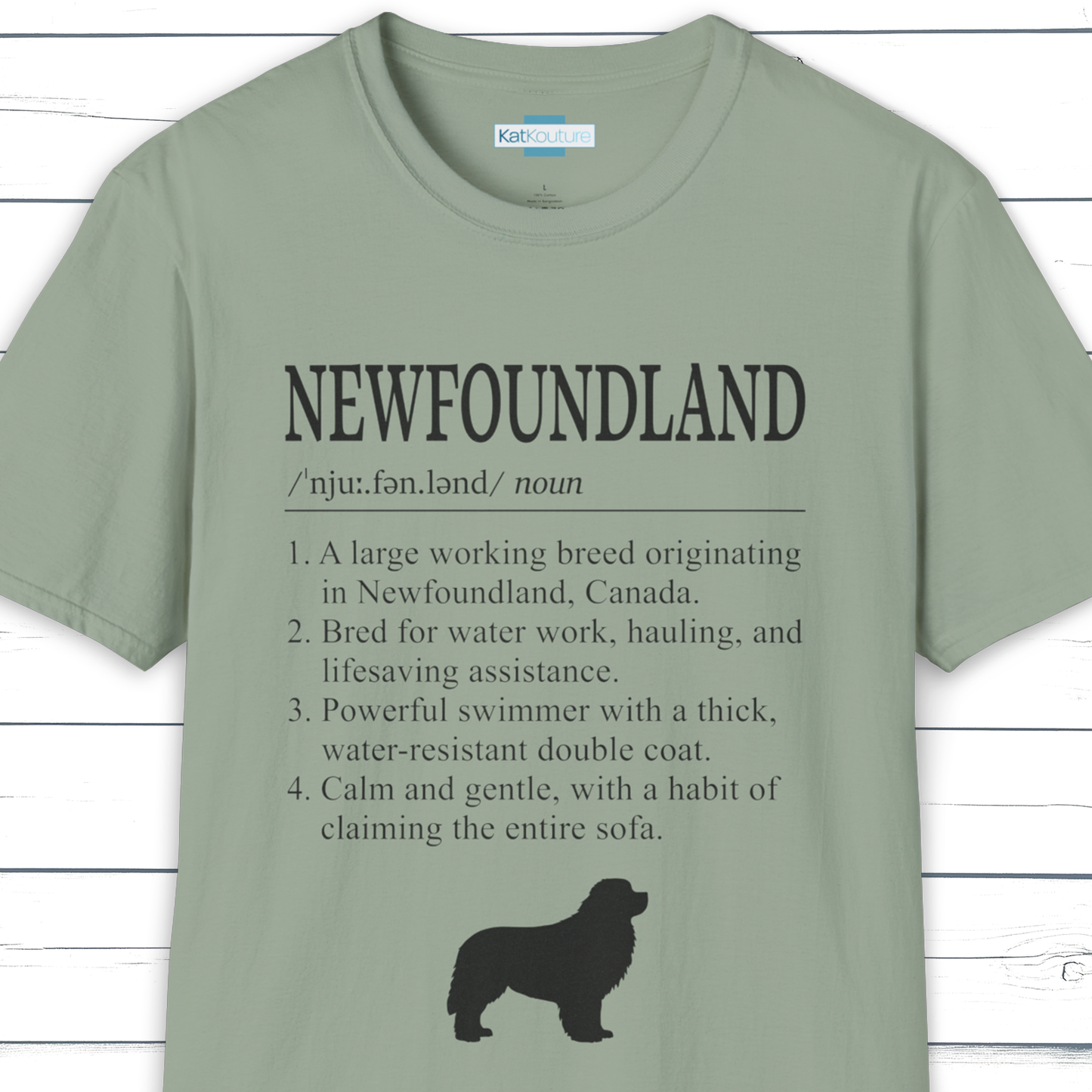 Newfoundland Definition T-Shirt Dictionary Dogs Collection