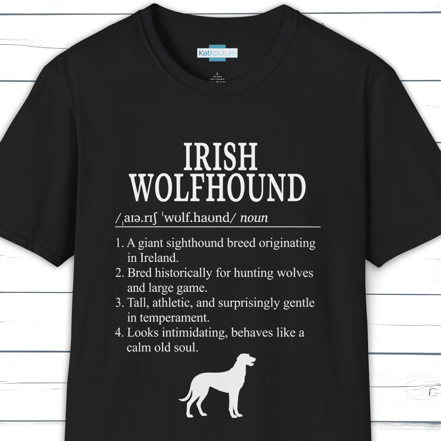 Irish Wolfhound Definition T-Shirt Dictionary Dogs Collection