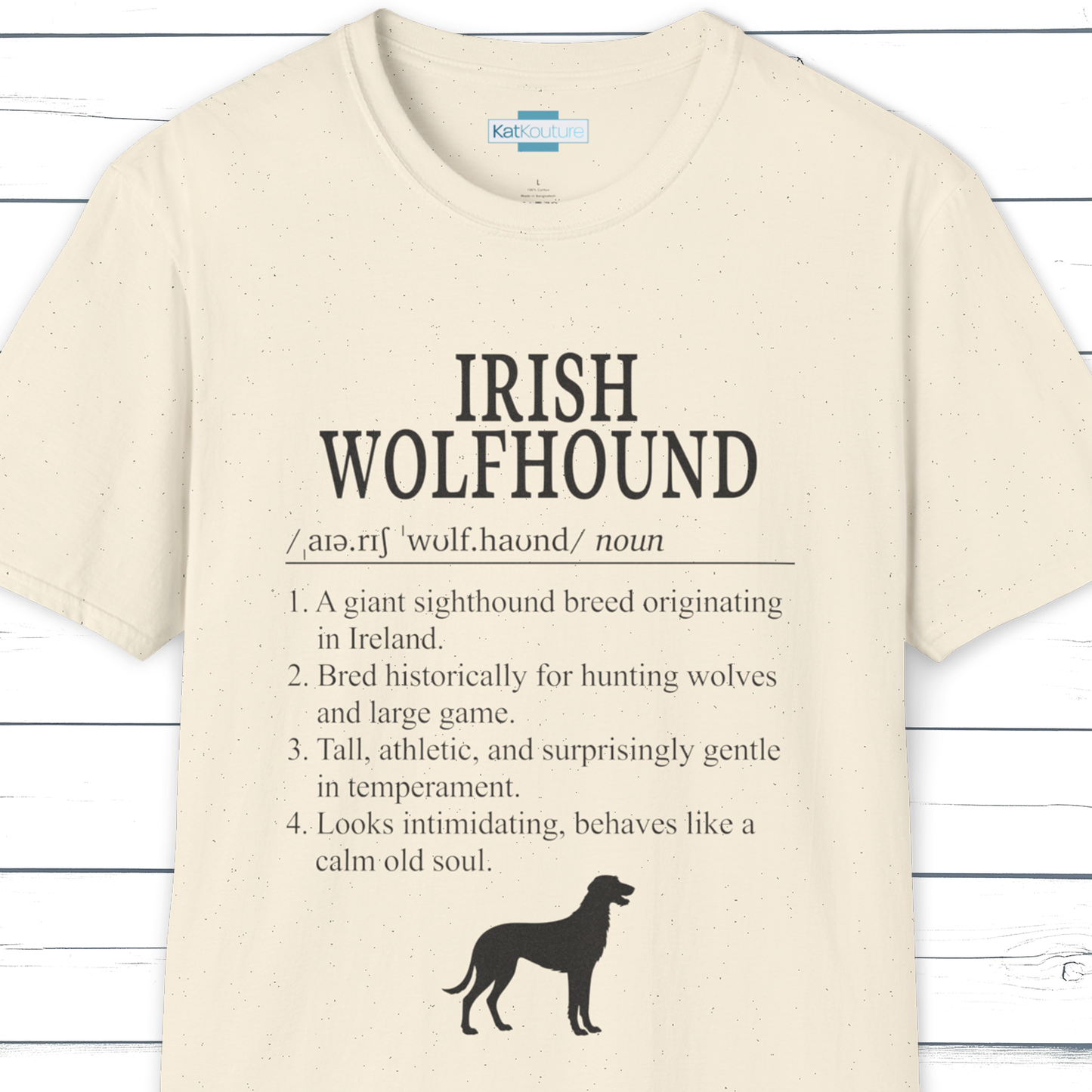 Irish Wolfhound Definition T-Shirt Dictionary Dogs Collection