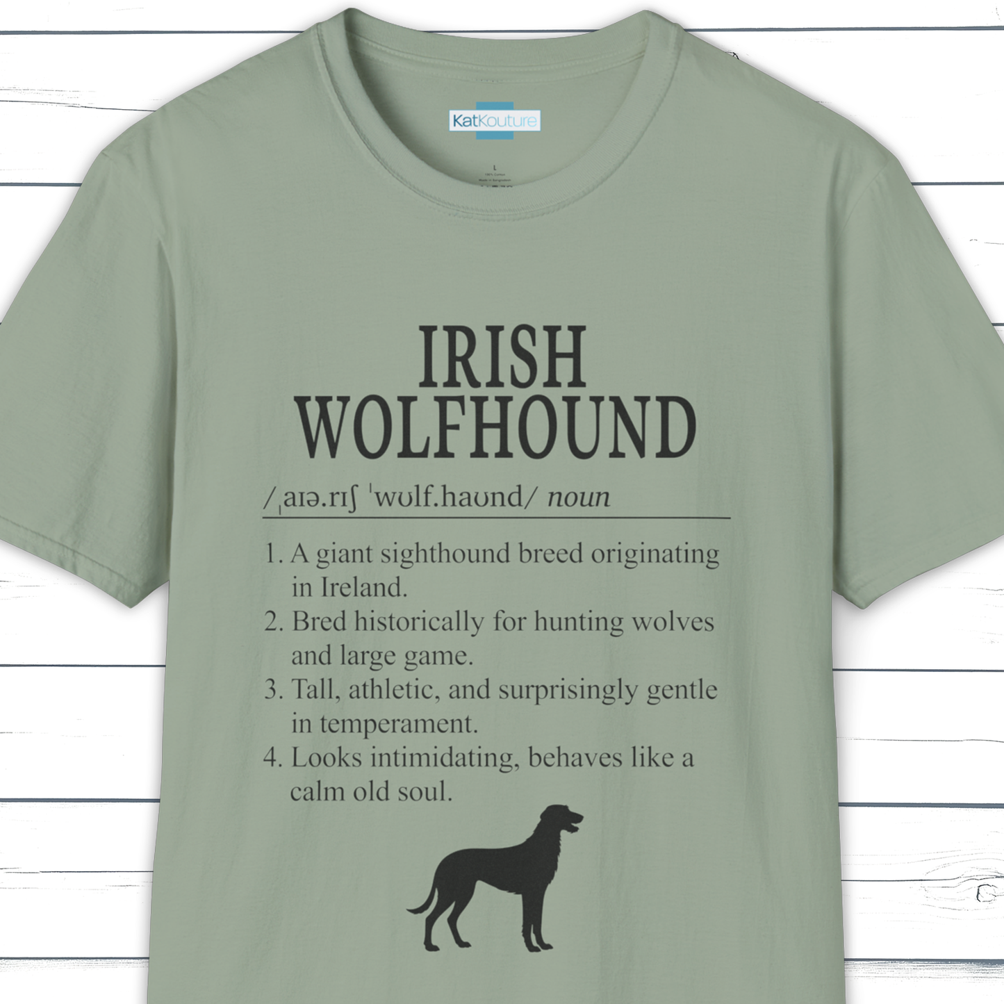 Irish Wolfhound Definition T-Shirt Dictionary Dogs Collection