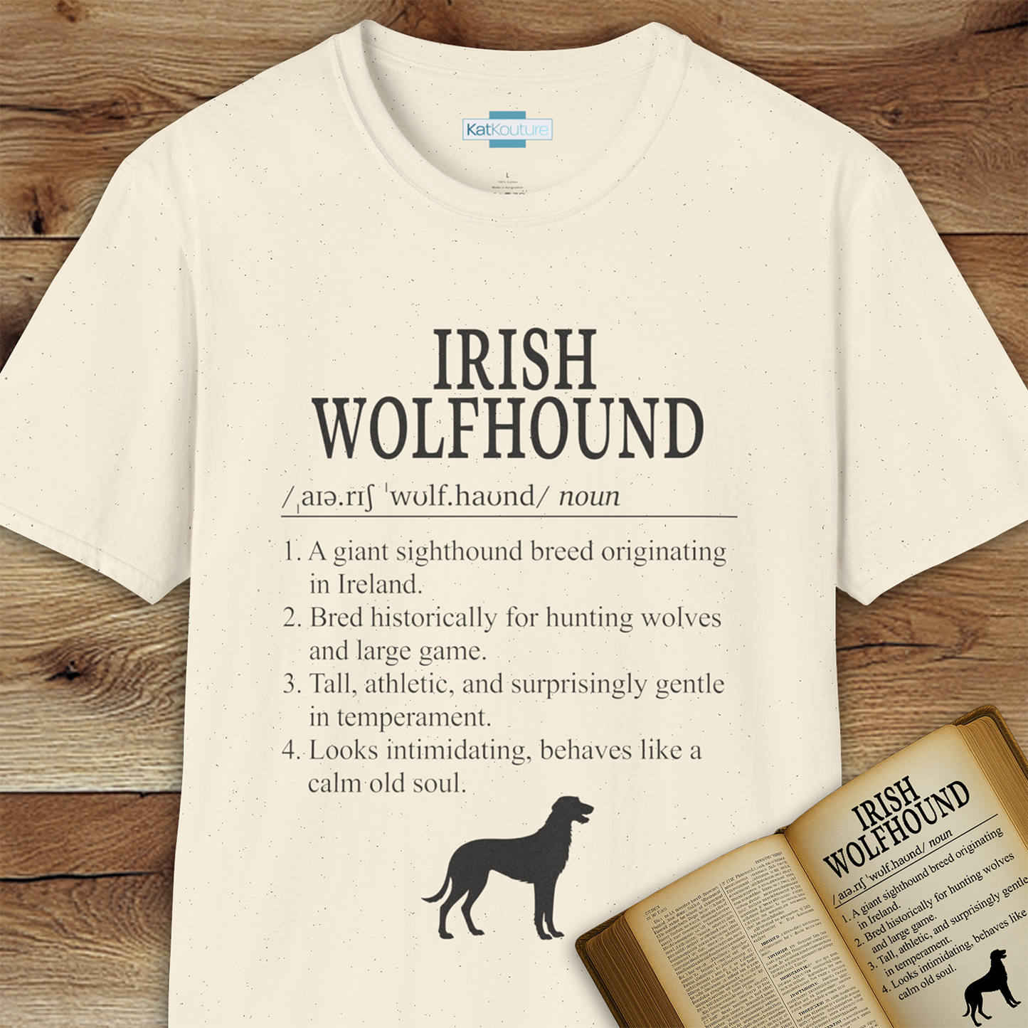 Irish Wolfhound Definition T-Shirt Dictionary Dogs Collection