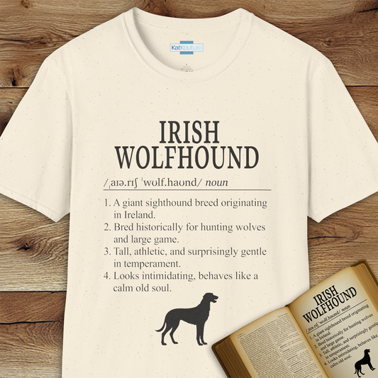 Irish Wolfhound Definition T-Shirt Dictionary Dogs Collection
