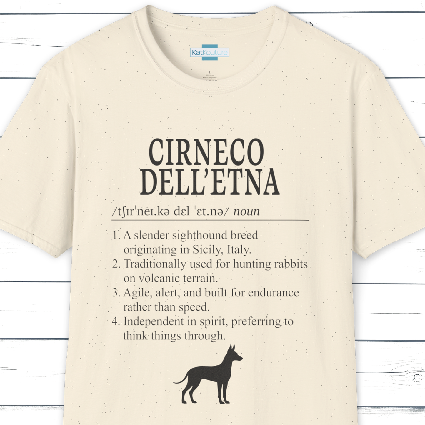 Cirneco dell'Etna Definition T-Shirt Dictionary Dogs Collection