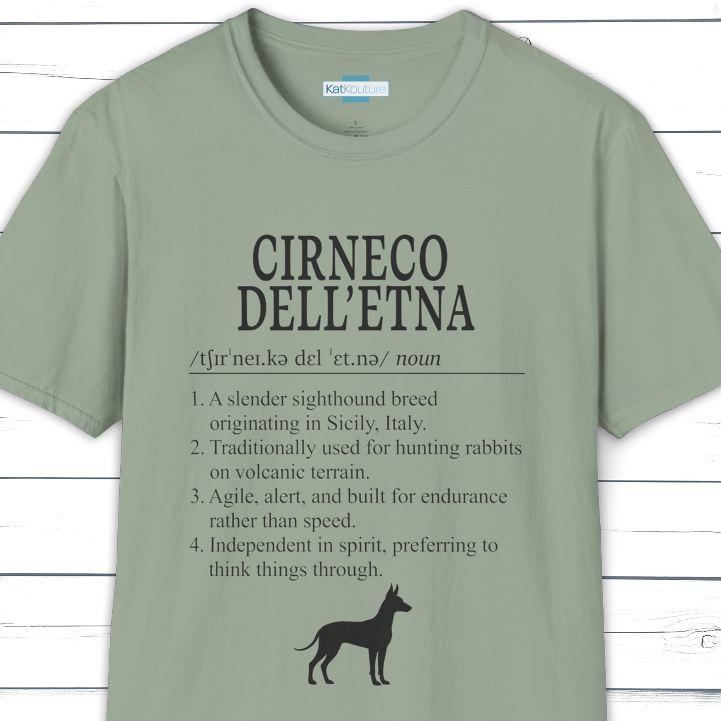 Cirneco dell'Etna Definition T-Shirt Dictionary Dogs Collection