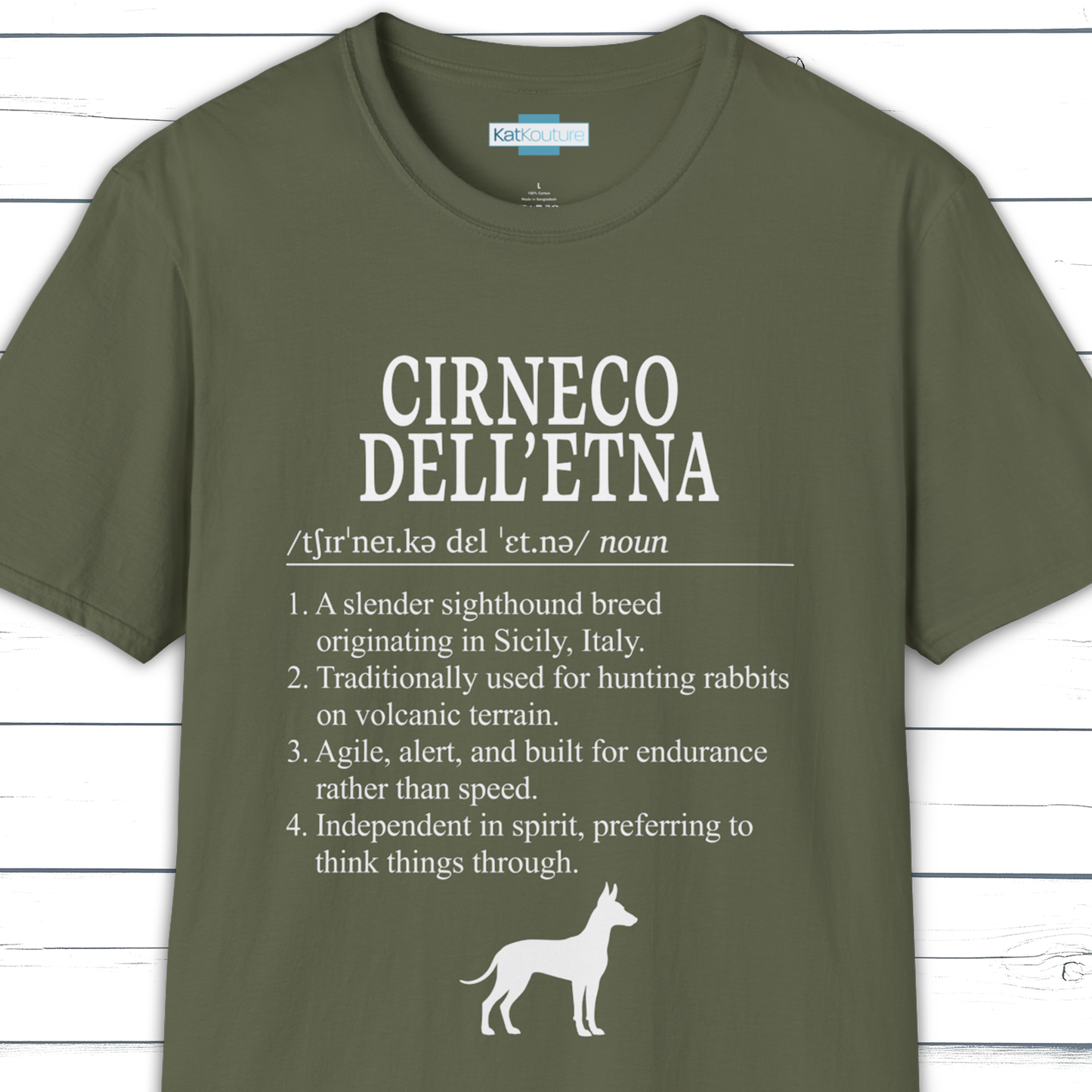 Cirneco dell'Etna Definition T-Shirt Dictionary Dogs Collection